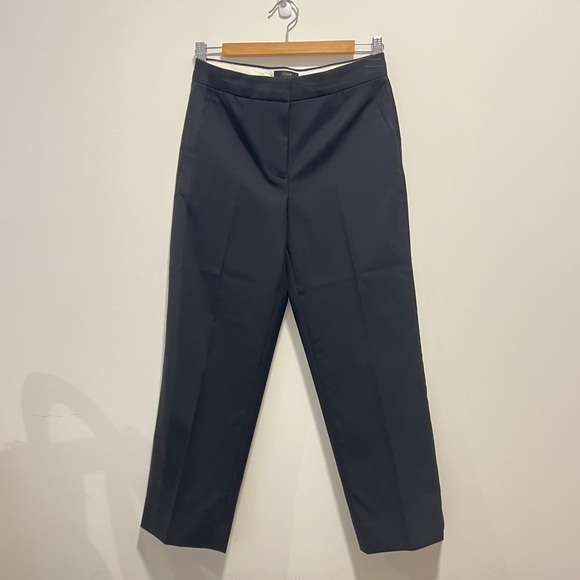 JCrew Super 120 Black Wool Suiting Pant Straight Leg, Mid Rise - Picture 4 of 10